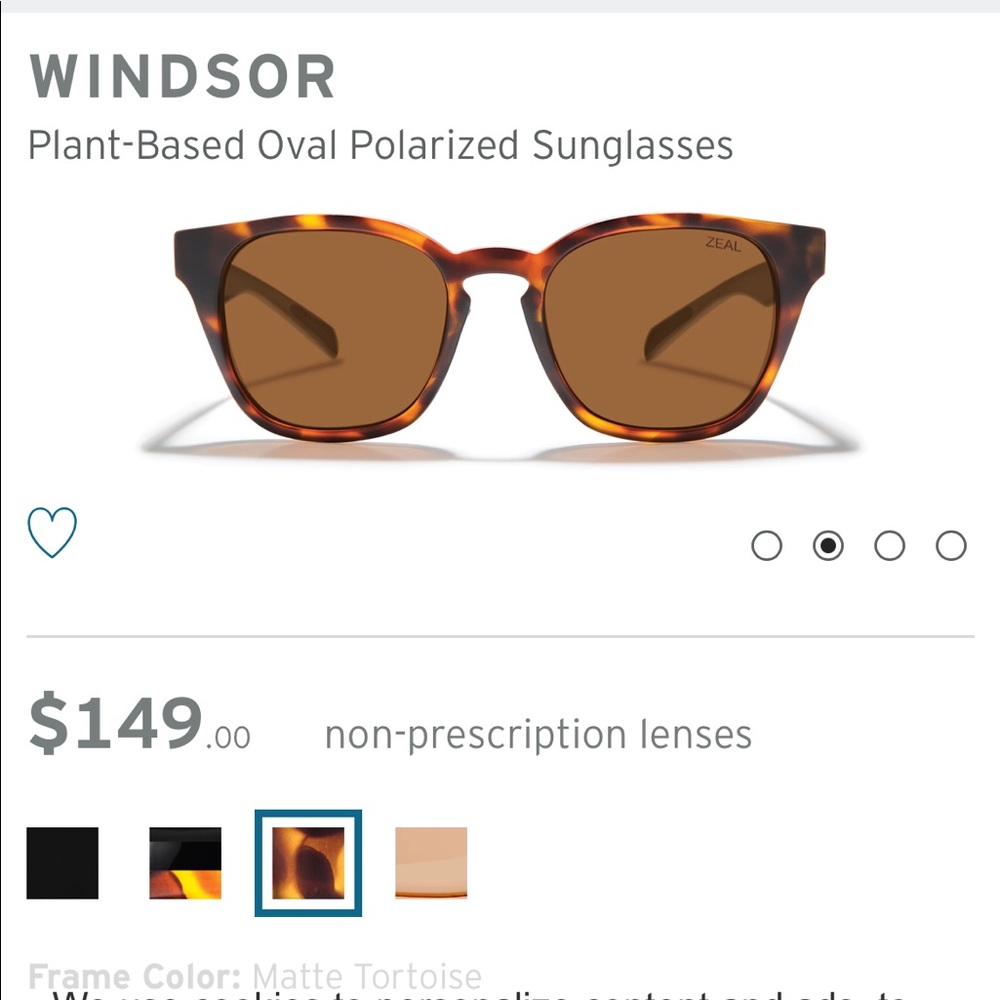 NEW ZEAL Optics Windsor Polarized Plant-Based Oval Sunglasses Matte Tortoise